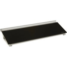 Quartet Glass Dry-Erase Desktop Computer Pad - 6" (0.5 ft) Width x 18" (1.5 ft) Height - Black Glass Surface - Rectangle - Horizontal - Desktop - 1 Each
