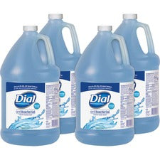 Dial Spring Water Scent Liquid Hand Soap - Spring Water Scent - 1 gal (3.8 L) - Kill Germs - Hand - Blue - 4 / Carton