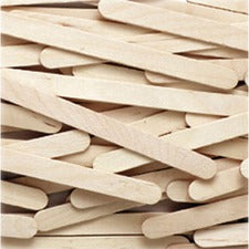 Creativity Street Wood Sticks - Art, Craft - 4.50"Height x 0.38"Width x 4.50"Length - 1000 / Box - Natural - Wood