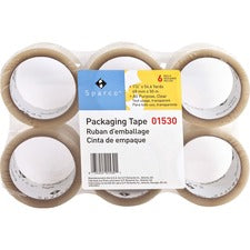 Sparco Transparent Hot-melt Tape - 55 yd Length x 2" Width - 1.9 mil Thickness - 3" Core - 36 / Carton - Clear