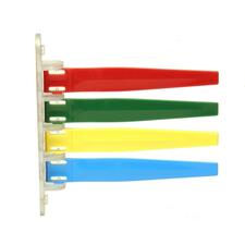 IMC-DIP Exam Room Status Signal Flags - 7.8" x 7.3" - Plastic - Red, Green, Yellow, Blue