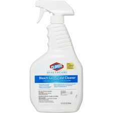 Clorox Healthcare Bleach Germicidal Cleaner - Ready-To-Use Spray - 32 fl oz (1 quart) - Bottle - 180 / Bundle - White, Clear