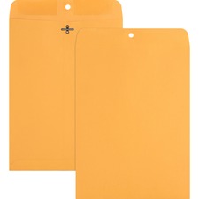 Nature Saver Recycled Clasp Envelopes - Clasp - #90 - 9" Width x 12" Length - 28 lb - Clasp - Kraft - 100 / Box - Yellow