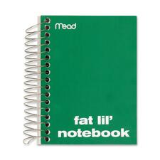 Mead Fat Lil' Notebook - 200 Sheets - Wire Bound - 4" x 5 1/2" - White Paper - AssortedCardboard Cover - Perforated - 1 Each
