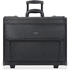 Solo Classic Carrying Case (Roller) for 17" Notebook - Black - Ballistic Poly, Polyester Body - Handle - 12.8" Height x 18" Width x 7" Depth - 1 Each