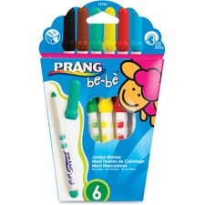 Prang be-be Jumbo Colored Pencils - Assorted Lead - 6 / Set