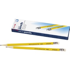 Officemate No. 2 Wood Pencils - #2 Lead - Yellow Wood Barrel - 1 Dozen