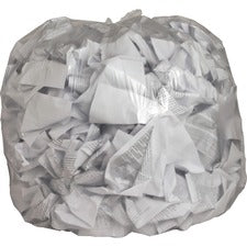 Genuine Joe Clear Trash Can Liners - 45 gal Capacity - 40" Width x 46" Length - 0.60 mil (15 Micron) Thickness - Low Density - Clear - Film - 250/Carton - Multipurpose