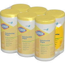 Disinfecting Wipes, 1-ply, 7 X 8, Lemon Fresh, White, 75/canister, 6/carton