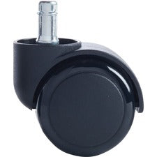Master Mfg. Co Futura Chair Mat Casters - 7/16" Dia. x 7/8" Long Stem, 120 lbs./Caster, Matte Black Finish, 5/Set