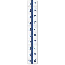 Tabbies Legal Index Divider Tabs - 10 Printed Tab(s) - Digit - 11-20 - 8.5" Divider Width x 11" Divider Length - Letter - 7 Hole Punched - White Paper Divider - 100 / Pack