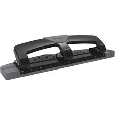 Swingline 40-Sheet LightTouch Two-to-Seven-Hole Punch 9/32 Holes Black/Gray