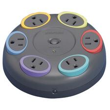 Kensington SmartSockets Tabletop Surge Protector - 6 x NEMA 5-15R - 1500 J