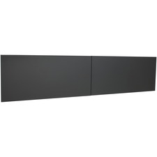 Lorell Stack-On Hutch Door Kit - 72" Width - Steel - Charcoal