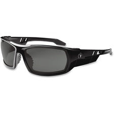 Ergodyne Skullerz Fog-Off Smoke Lens Safety Glasses - Durable, Flexible, Non-slip, Scratch Resistant, Anti-fog, Perspiration Resistant - Ultraviolet Protection - Black - 1 Each