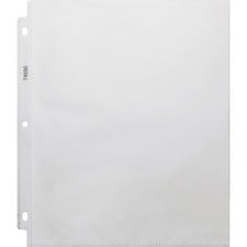 Business Source Top-Loading Poly Sheet Protectors - 3.3 mil Thickness - For Letter 8 1/2" x 11" Sheet - 3 x Holes - Ring Binder - Rectangular - Clear - Polypropylene - 100 / Box
