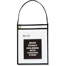 1-pocket Shop Ticket Holder W/setrap, Black Stitching, 75-sheet, 9 X 12, 15/box
