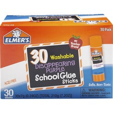 Elmer's Washable Disappearing purple Glue Stick Dozen