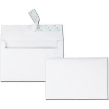 Quality Park Greeting Card/Invitation Envelopes - Announcement - 5 3/4" Width x 8 3/4" Length - 24 lb - Peel & Seal - 100 / Box - White