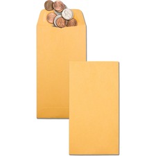 Quality Park™ Kraft Coin And Small Parts Envelope, #7, Square Flap ...