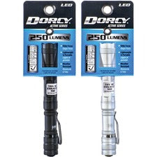 Dorcy Active Series Lightweight Flashlight - AA - Metal, Aircraft Aluminum - Black