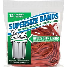 Alliance Rubber SuperSize Bands - Size: Large - 12" Length x 0.3" Width - Reusable, Heavy Duty, Environmentally Friendly, Elastic, Strong, Stretchable - 18 / Pack - Latex - Red