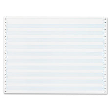 Sparco 1/2" Blue Bar 1-part Computer Paper - 14 7/8" x 11" - 20 lb Basis Weight - 240 / Carton - Perforated