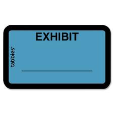 Tabbies Color-coded Legal Exhibit Labels - 1 5/8" x 1" Length - Blue - 252 / Pack