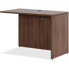 Lorell Essentials Series Walnut Return Shell - 41.4" x 23.6"29.5" Return, 1" Top - Finish: Laminate, Walnut