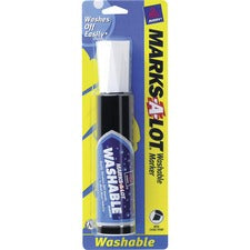 Avery&reg; Marks A Lot Jumbo Washable Marker - Chisel Marker Point Style - Black Water Based Ink - Black Barrel - 1 Each