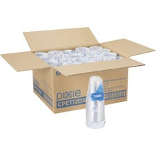 Dixie Clear Plastic Cold Cups - 25 / Pack - 12 fl oz - 20 / Carton - Clear - PETE Plastic - Soda, Iced Coffee, Sample, Restaurant, Coffee Shop, Breakroom, Lobby