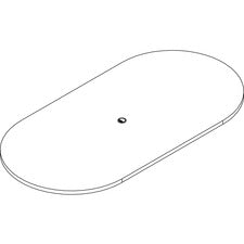 Lorell Prominence 2.0 Racetrack Conference Tabletop - Espresso Racetrack, Laminated Top x 96" Table Top Width x 48" Table Top Depth x 1.50" Table Top Thickness - Assembly Required