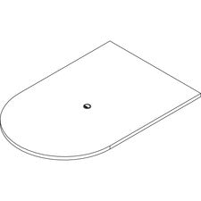 Lorell Prominence 2.0 Half-Racetrack Conference Tabletop - Espresso Racetrack, Laminated Top x 72" Table Top Width x 48" Table Top Depth x 1.50" Table Top Thickness - Assembly Required