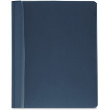 Business Source Letter Report Cover - 8 1/2" x 11" - 100 Sheet Capacity - 3 x Prong Fastener(s) - Clear, Dark Blue - 25 / Box