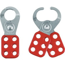 Master Lock Steel Lockout Safety Hasps - 6 Lock Support - Red