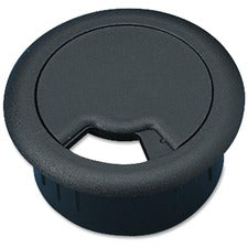 CordAway&reg; Grommet, Adjustable - 3-1/8" dia., 1-1/8" deep, Black, 1/pack