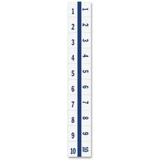 Tabbies Legal Index Divider Tabs - 10 Printed Tab(s) - Digit - 1-10 - 8.5" Divider Width x 11" Divider Length - Letter - 7 Hole Punched - White Paper Divider - 100 / Pack