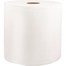 Livi VPG Select 46528 Hard Wound Roll Towel - 1 Ply - 8" x 1000 ft - White - Fiber - Strong, Absorbent - For Bathroom - 6 / Carton