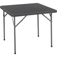 Iceberg IndestrucTable TOO Square Folding Table - Square Top - Powder Coated Base - 34" Table Top Length x 34" Table Top Width - 29" Height - Gray