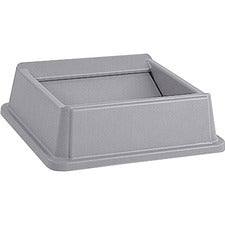 Rubbermaid Commercial Untouchable Square Swing Top - Square - 1 Each - Gray