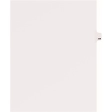 Avery® Side Tab Individual Legal Dividers - 25 x Divider(s) - Side Tab(s) - 258 - 1 Tab(s)/Set - 8.5" Divider Width x 11" Divider Length - Letter - 8.50" Width x 11" Length - White Paper Divider - 1