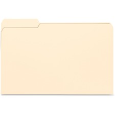 Business Source 1/3 Tab Cut Legal Recycled Top Tab File Folder - 8 1/2" x 14" - 3/4" Expansion - Manila - 10% Recycled - 100 / Box