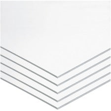UCreate Foam Board - Mounting, Classroom, Craft, Frame, Display, School Project - 22"Height x 28"Width x 187.5 milThickness - 5 / Carton - White - Polystyrene
