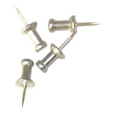 Advantus Aluminum Pushpins - 0.6" Length - 100 / Box - Aluminum