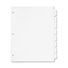 Cardinal Write 'N Erase Mylar Tab Dividers - 8 x Divider(s) - Write-on Tab(s) - 8 Tab(s)/Set - 9" Divider Width x 11" Divider Length - Letter - 8.50" Width x 11" Length - White Divider - White Mylar Tab(s) - 8 / Set