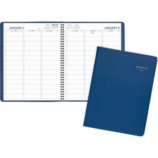 At-A-Glance Fashion Planner - Julian Dates - Weekly - January 2023 - January 2024 - 8:00 AM to 9:45 PM - Quarter-hourly, 8:00 AM to 5:45 PM - Quarter-hourly - 1 Week Double Page Layout - 8 1/4" x 10 7/8" Sheet Size - Wire Bound - Blue - 1 Each