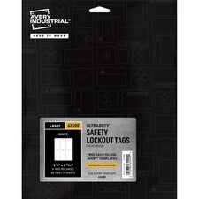 Avery® UltraDuty Lock Out Tag Out Hang Tags - 2.92" Length x 5.50" Width - 60 / Pack - Plastic - White