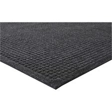 Genuine Joe EcoGuard Indoor Wiper Floor Mats - Indoor - 36" Length x 24" Width - Plastic, Rubber - Charcoal Gray