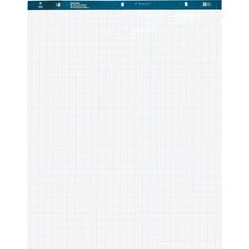 Business Source Quad Easel Pad - 50 Sheets - 15 lb Basis Weight - 27" x 34" - White Paper - Perforated - 4 / Carton