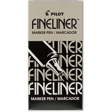 Pilot Fineliner Markers - Fine Pen Point - 0.7 mm Pen Point Size - Black - Black Barrel - Acrylic Fiber Tip - 12 / Box